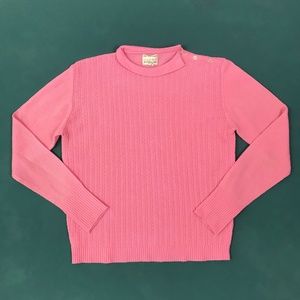 Vintage Fully Fashioned Pink Sweater/Knit Top - 38